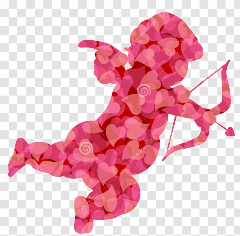 Valentine's Day Clip Art Illustration Cupid Image - Silhouette - Valentines Transparent PNG