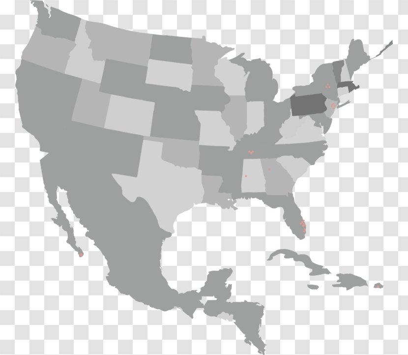 United States South America Blank Map Transparent PNG