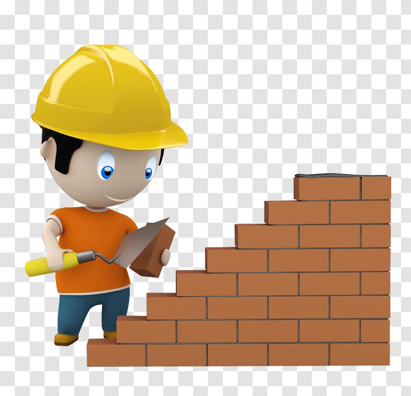 Wall Brick Construction Building Civil Engineering - Worker - Powder Brush Transparent PNG