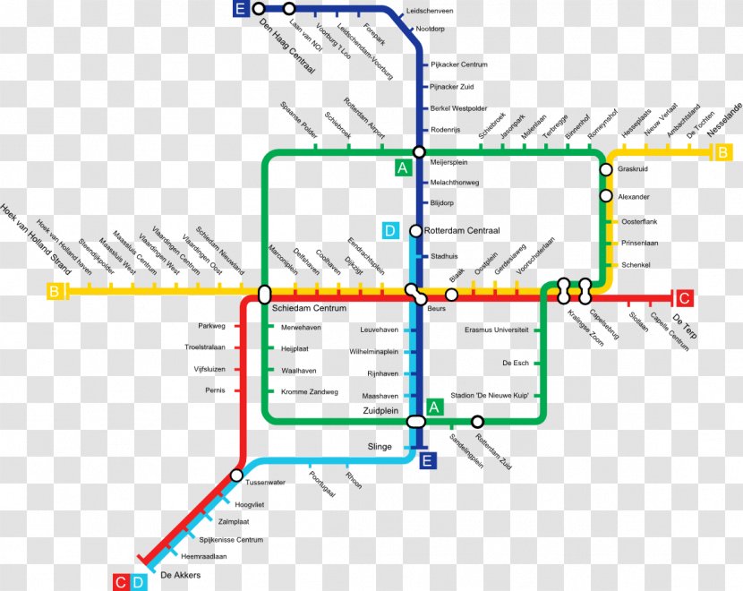 Rapid Transit Rotterdam Metro Line Document - Parallel Transparent PNG