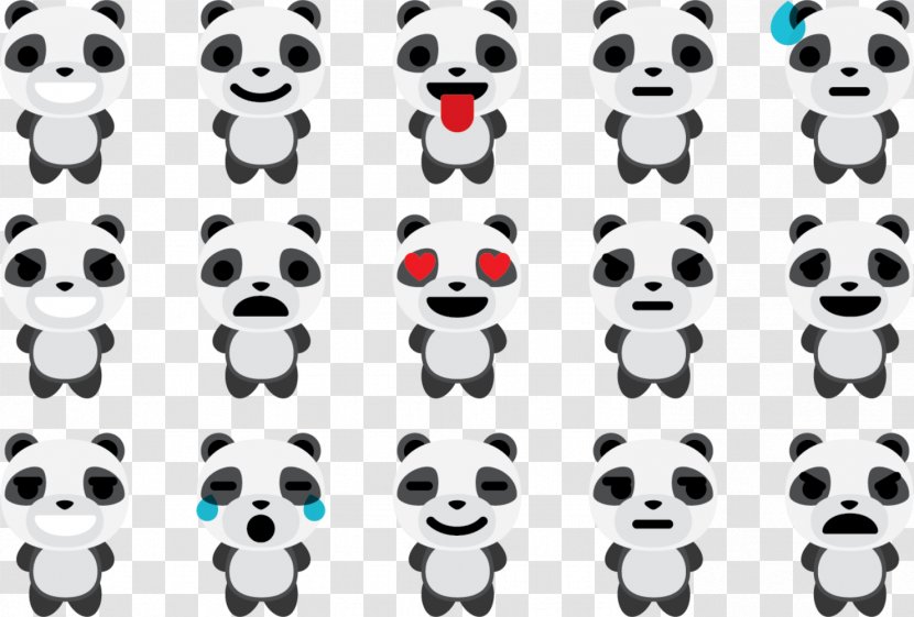 Telephone Facial Expression Emoji - Cartoon - Panda Transparent PNG