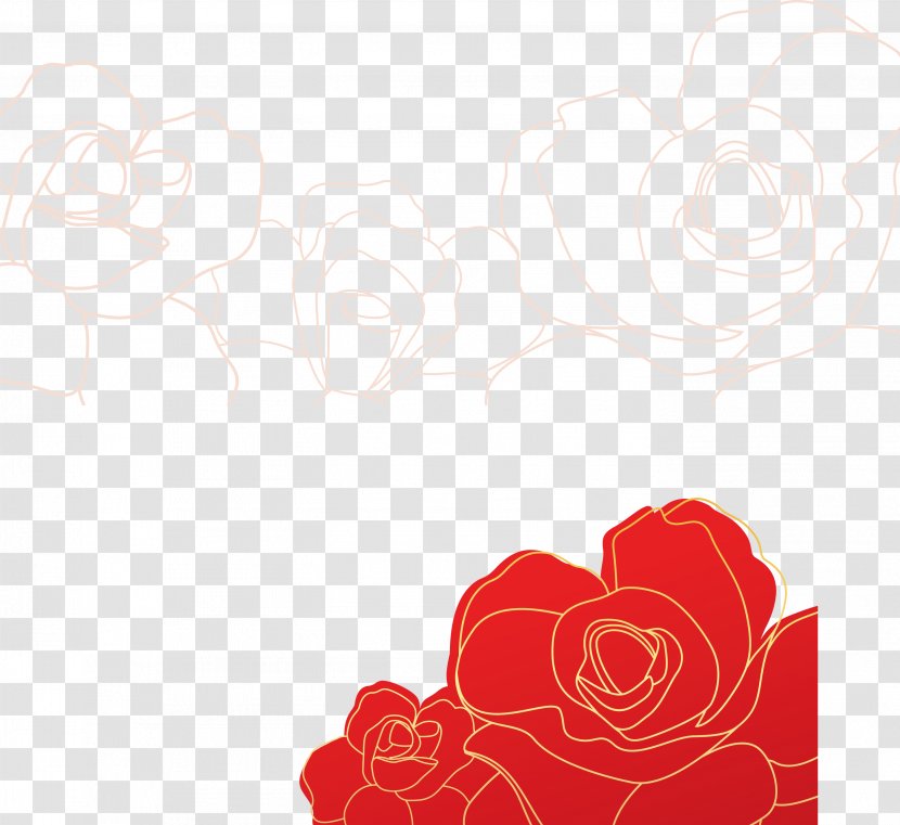 Flower Download Euclidean Vector Computer File - Love - Red Flowers Transparent PNG