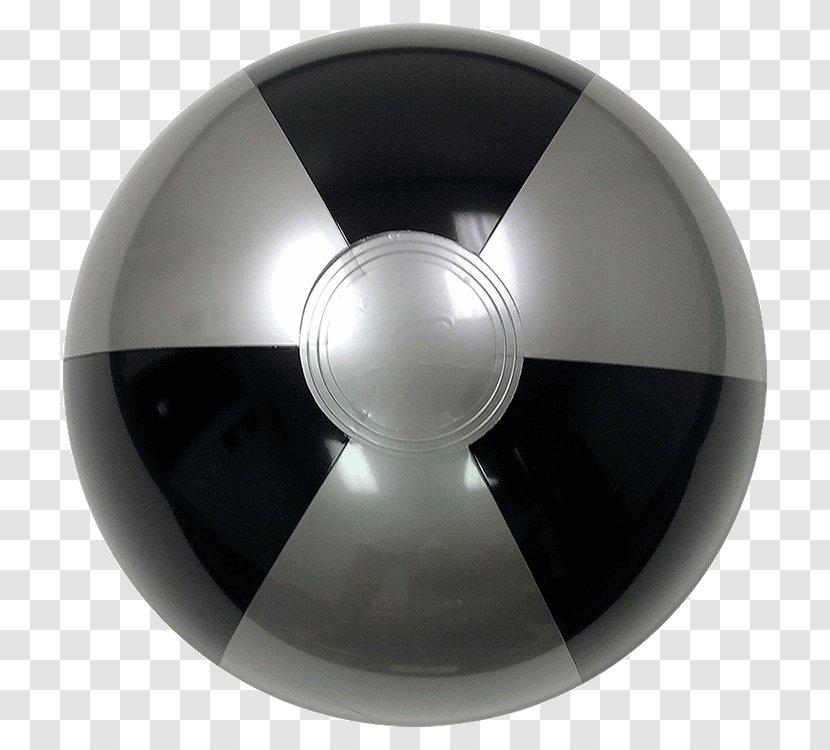 Beach Ball Black & Silver Toy Transparent PNG