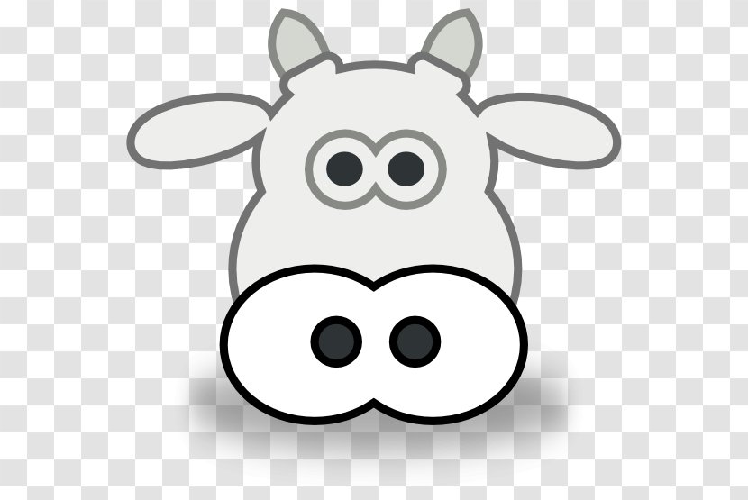 Chianina Beef Cattle Cartoon Clip Art - Smile - Calf Face Cliparts Transparent PNG