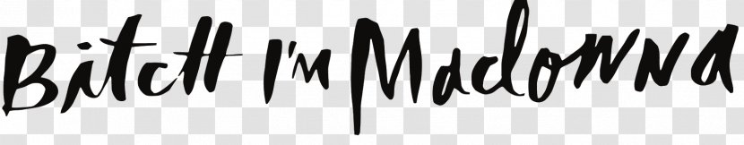 Logo Bitch I’m Madonna I'm Line Font - Black M Transparent PNG