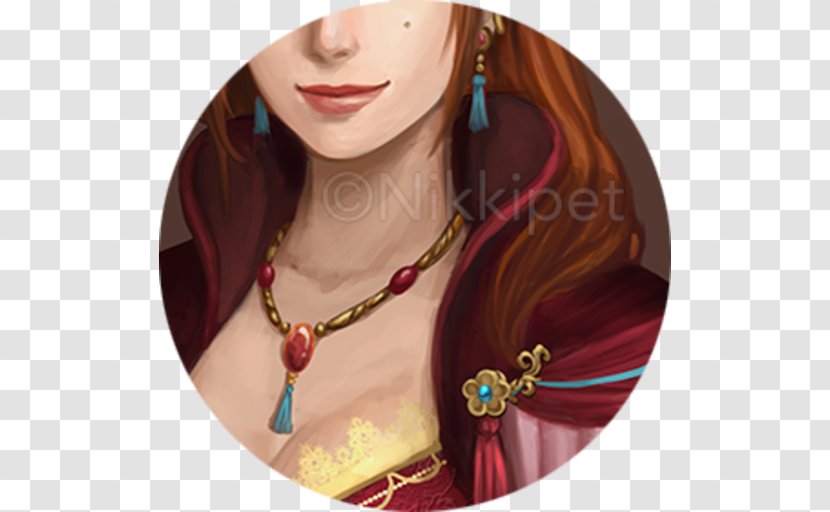 Necklace Earring Maroon - Neck Transparent PNG