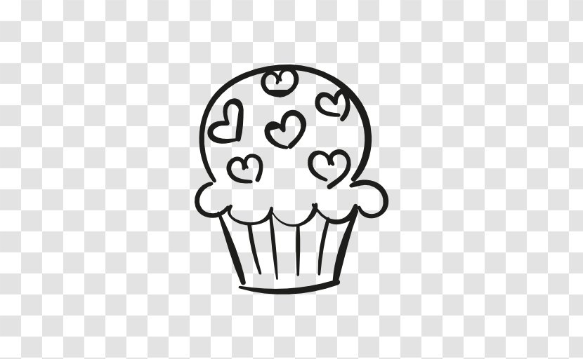 Cupcake Muffin Birthday Cake - Black Transparent PNG