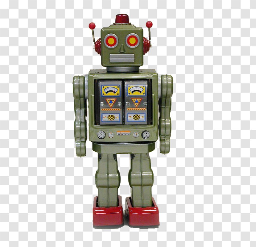 Robotic Art Tin Toy Figurine - Metal - Robot Transparent PNG