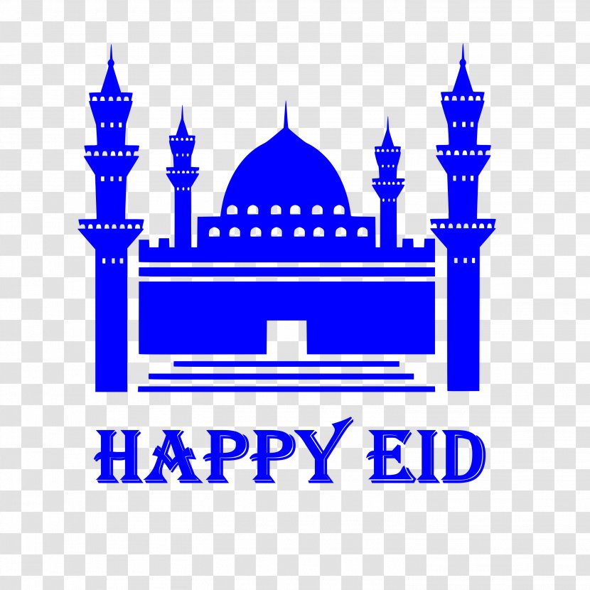 Happy EID. - Great Mosque Of Mecca - Text Transparent PNG