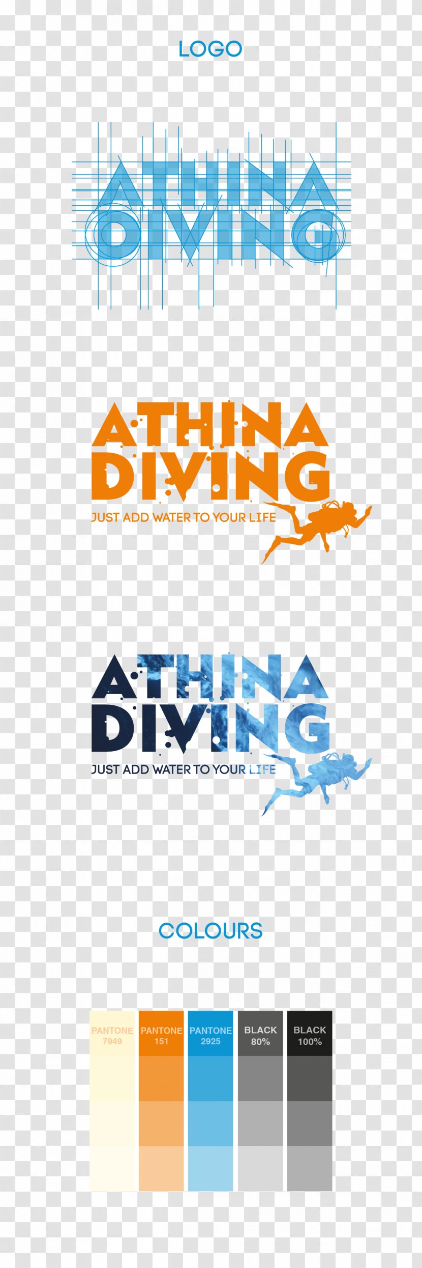 Logo Brand Underwater Diving Scuba - Set Transparent PNG