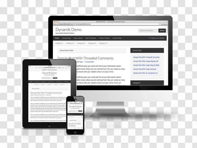 Responsive Web Design Cobalt WordPress - Development - Instant Transparent PNG