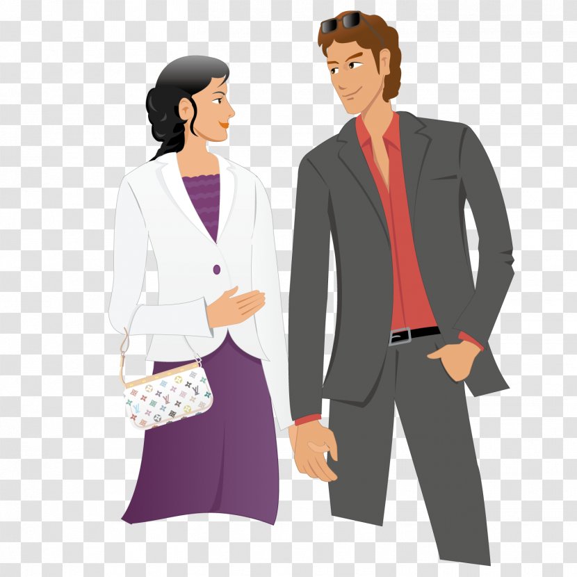 Cartoon Illustration - Flower - Sweet Couple Transparent PNG