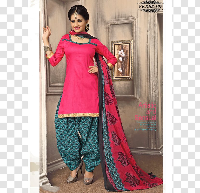 Patiala Pink Beige Red Green - Yellow - Orange Transparent PNG