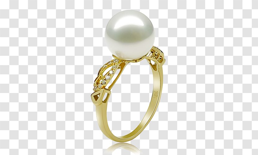 Pearl Ring K. Mikimoto & Co. Diamond - Necklace - White Vector Transparent PNG