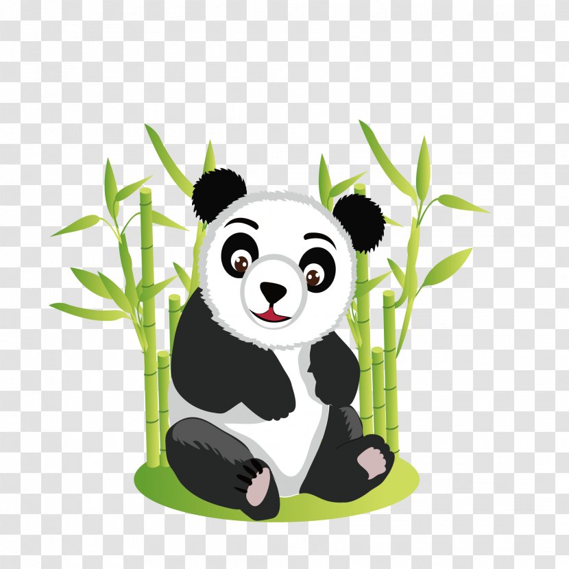 Giant Panda Red Bear Clip Art - Grass - Avatar Transparent PNG