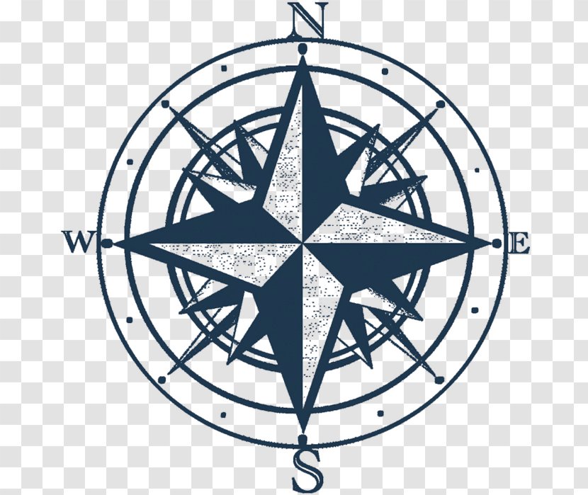 Compass Rose North Magnetic Pole - Magnet Transparent PNG