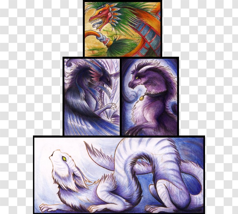 Painting Fauna Mythology Feather - Art Transparent PNG
