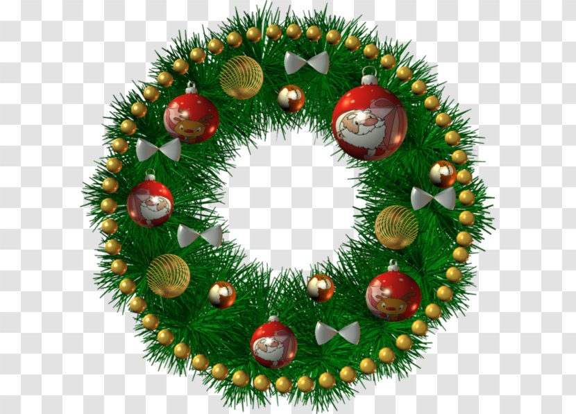 Christmas Ornament Wreath Santa Claus Tree - Garland Transparent PNG
