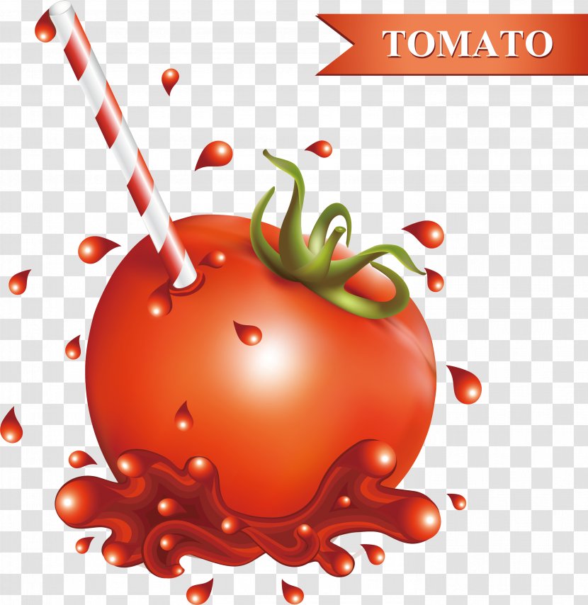 Tomato Juice Hamburger Cherry Ketchup - Superfood - Vector Transparent PNG