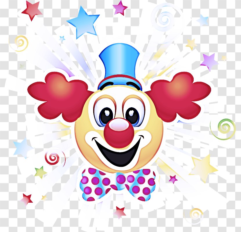 Clown Cartoon Performing Arts Sticker Smile Transparent PNG