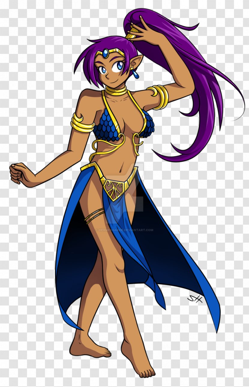 Shantae: Risky's Revenge Half-Genie Hero Shantae And The Pirate's Curse Belly Dance - Tree - Watercolor Transparent PNG