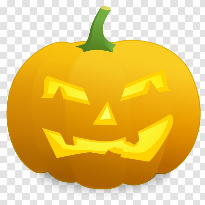 Jack-o'-lantern Halloween Clip Art - Yellow - Pumpkin Transparent PNG