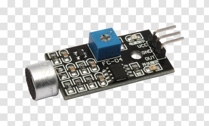 Microcontroller Microphone Electronics Sensor Arduino - Semiconductor - Electronic Education Transparent PNG