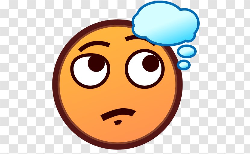 Emoji Thought Text Messaging Face Smiley - Smirk - Thinking Transparent PNG