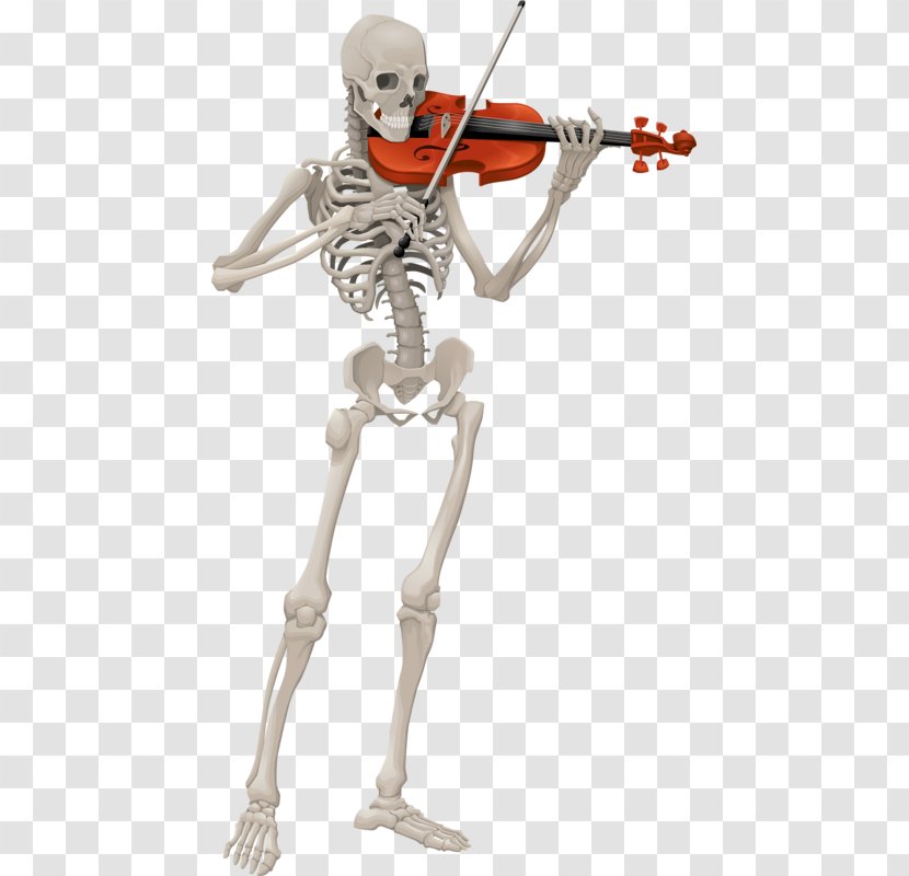 Violin Technique Human Skeleton Illustration - Fictional Character - Playing A Transparent PNG