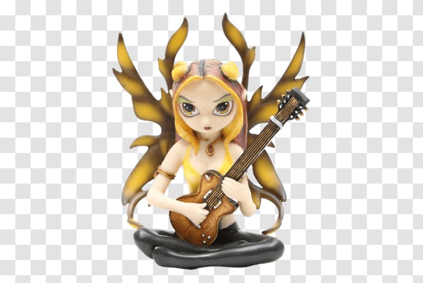Strangeling: The Art Of Jasmine Becket-Griffith Figurine Golden Guitar Fairy Painting - Amy Brown - Hand Painted Transparent PNG