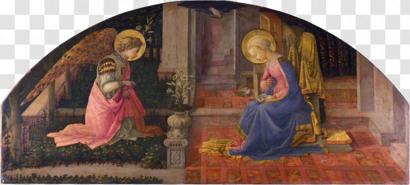 Annunciation Of San Giovanni Valdarno National Gallery Painting In Christian Art - Panel - Child Transparent PNG