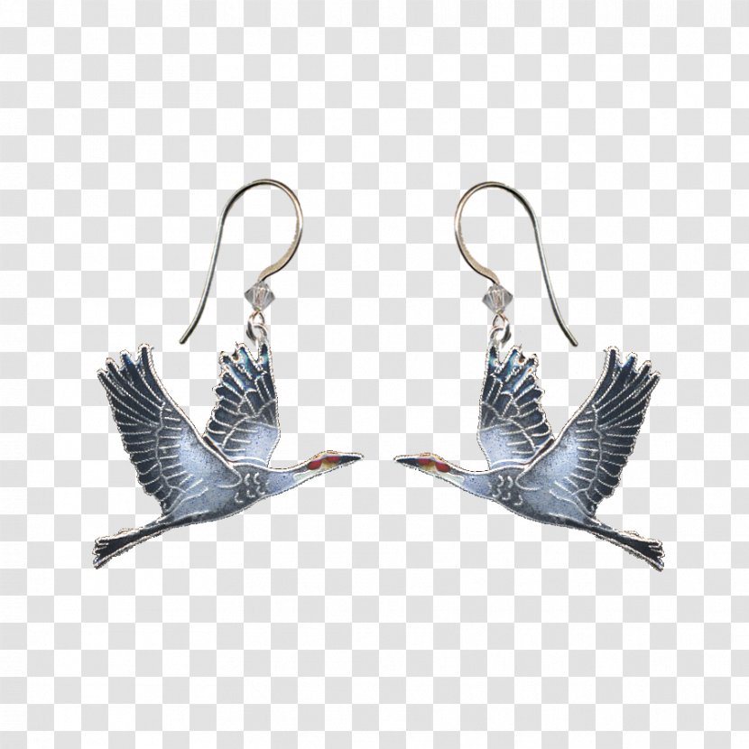 Earring Whooping Crane Jewellery Sterling Silver Transparent PNG