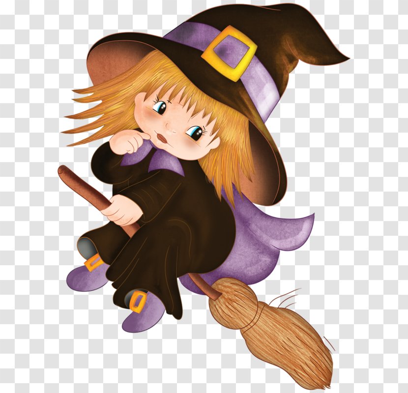 Witchcraft Halloween Cartoon Magic Clip Art - Frame - Riding A Broom Boy Wizard Transparent PNG