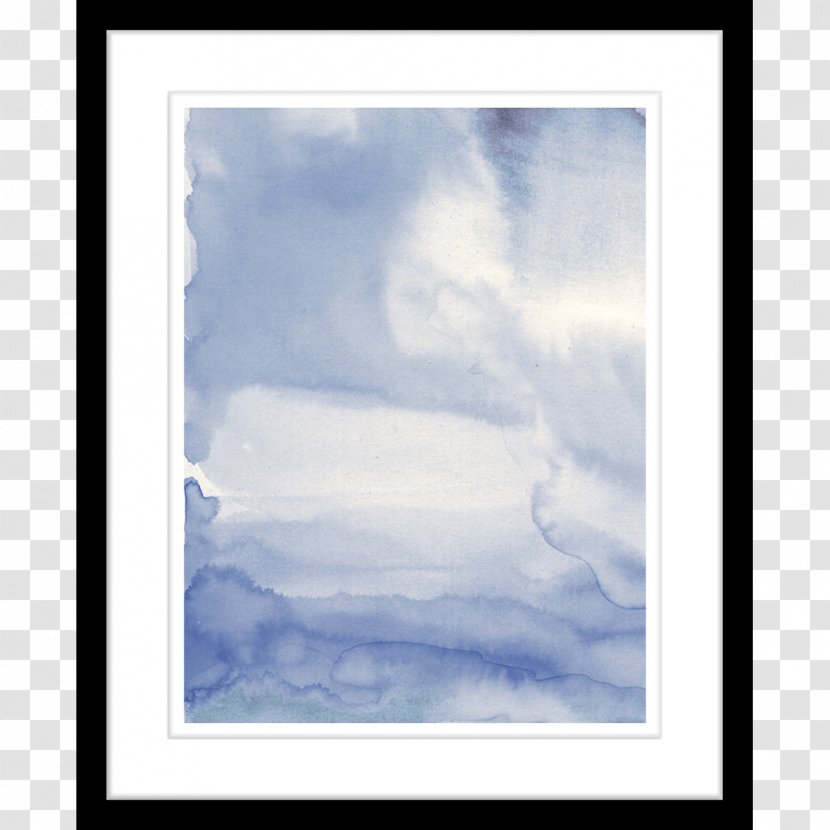Window Picture Frames Blue Watercolor Painting Transparent PNG