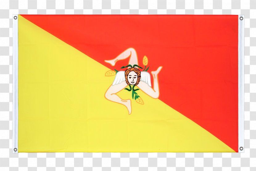 Flag Of Sicily Italy Fahne - Flagpole - Rectangle Transparent PNG