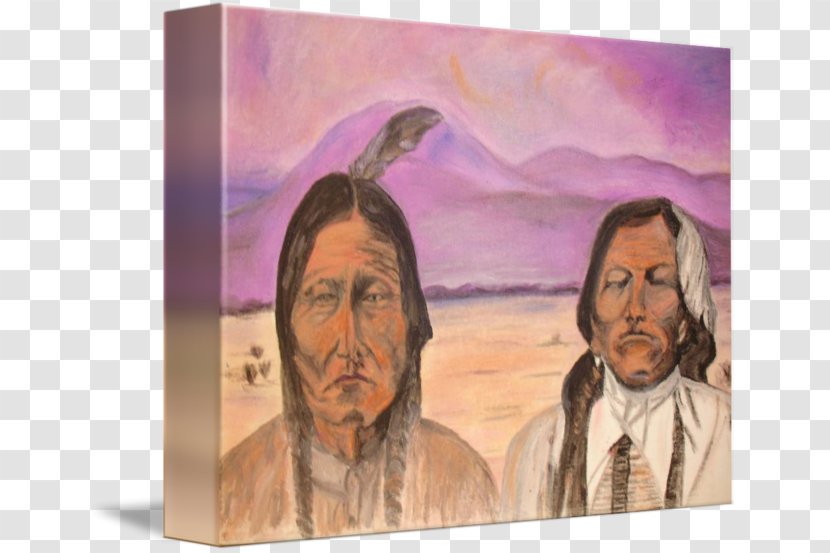 Marilyn O'Brien Chief Crazy Horse Portrait Gallery Wrap Canvas - Indian Transparent PNG
