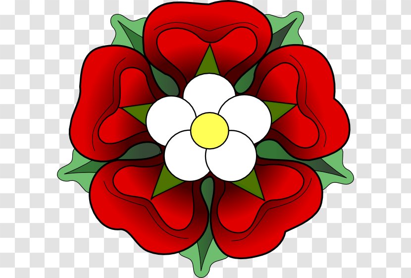 Tudor Rose Wars Of The Roses House Red Lancaster Clip Art Transparent PNG