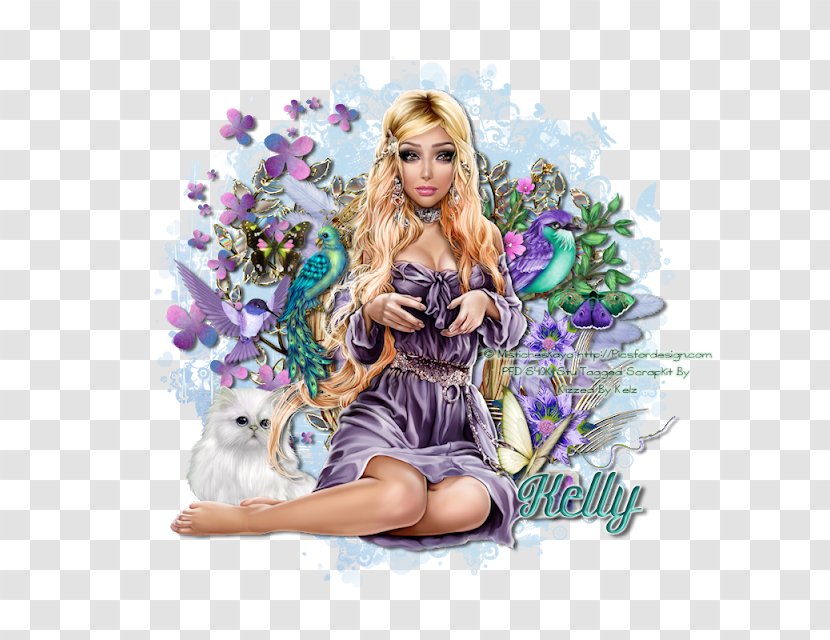 Fairy Fashion Illustration Doll - Violet Transparent PNG