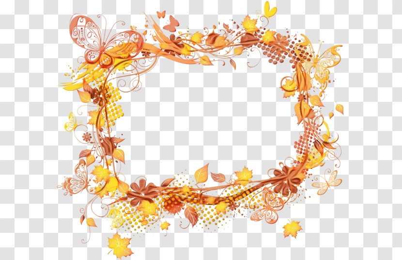 Watercolor Background Autumn Frame - Yellow - Film Transparent PNG