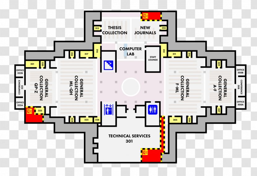 Floor Plan Organization Pattern - Area - Study Room Transparent PNG
