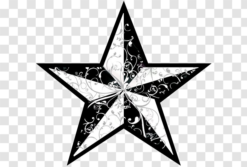 Nautical Star Sailor Tattoos Old School (tattoo) - Black And White - Horse Tack Transparent PNG