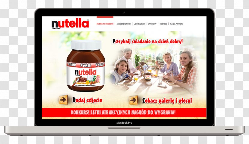 Breakfast Display Advertising Chocolate Spread Multimedia Internet - Nutella Transparent PNG