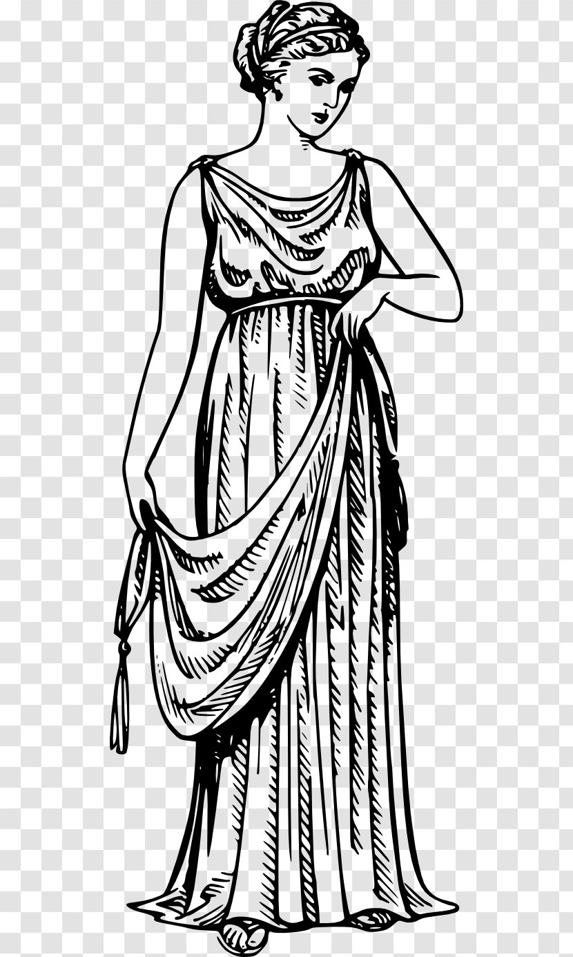 Ancient Greece Chiton Greek Dress Himation - Shoe Transparent PNG