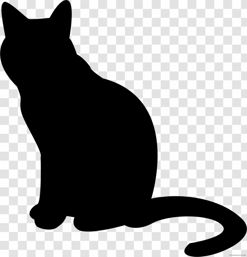 Black Cat Silhouette Clip Art - Carnivoran Transparent PNG