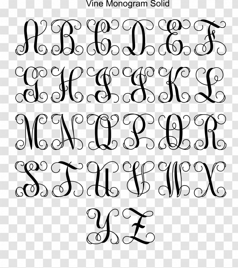 Letter Handwriting Monogram Calligraphy Font - Text - Creative Collection Transparent PNG