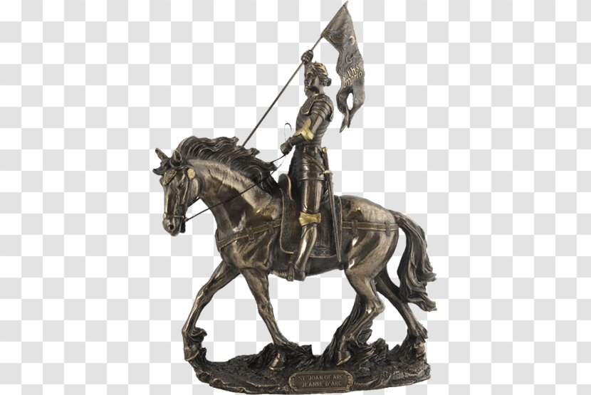 Jeanne D'Arc Horse Equestrian Statue Figurine - Sculpture - Joan Of Arc Transparent PNG