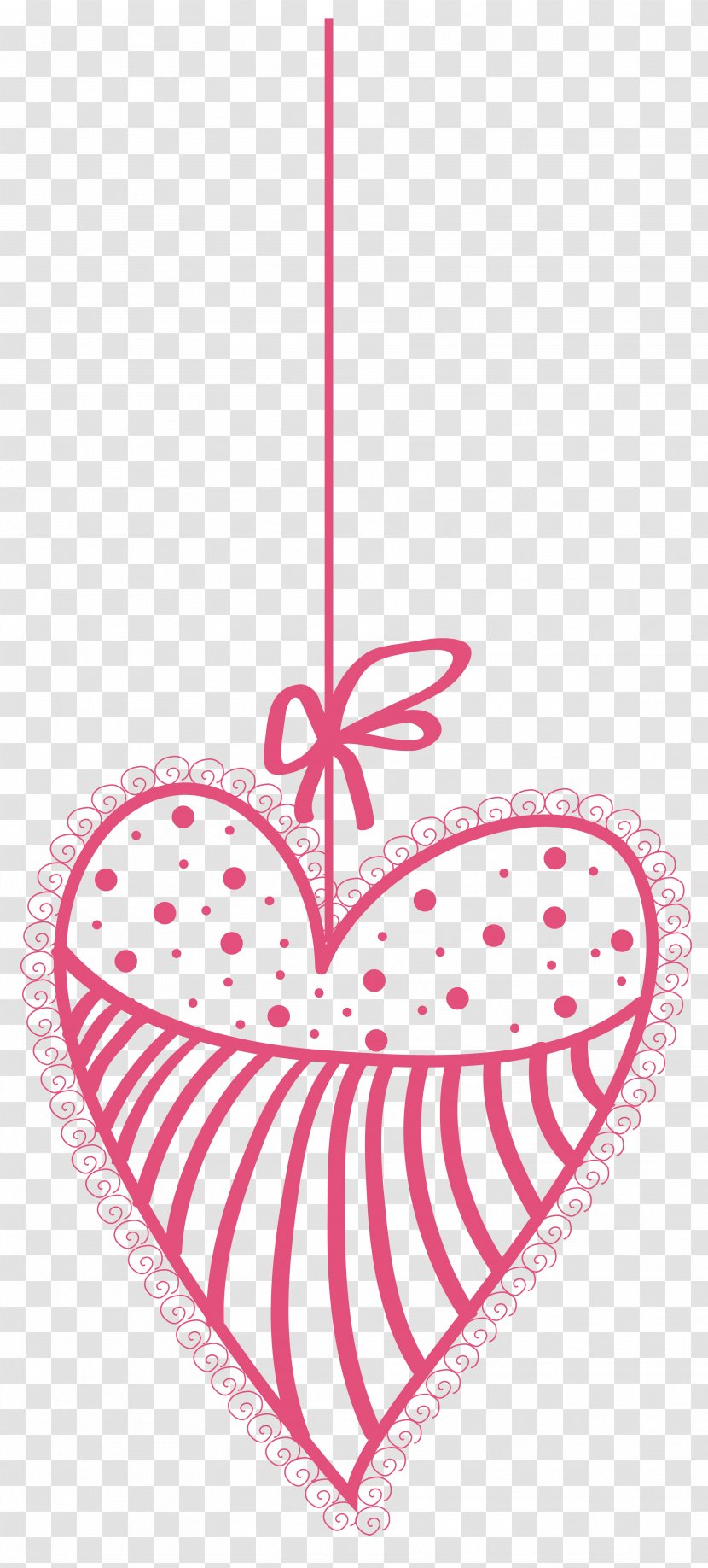 Heart Valentine's Day Love Clip Art - Cartoon - PINK HEARTS Transparent PNG
