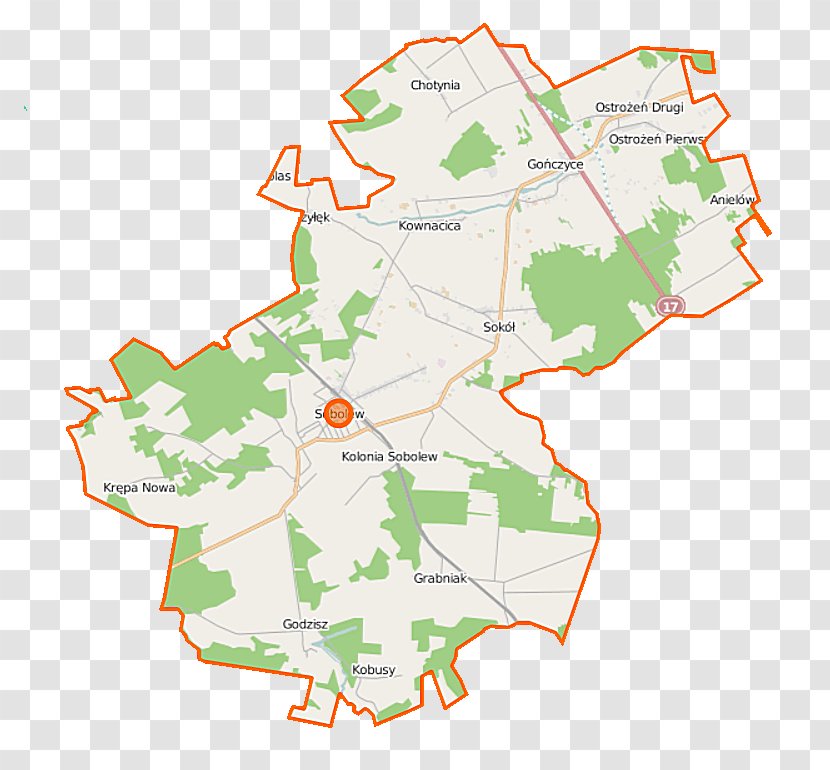 Sobolew, Masovian Voivodeship Nowa Krępa, Garwolin County Przyłęk, Gończyce Sokół, - Land Lot - Map Transparent PNG