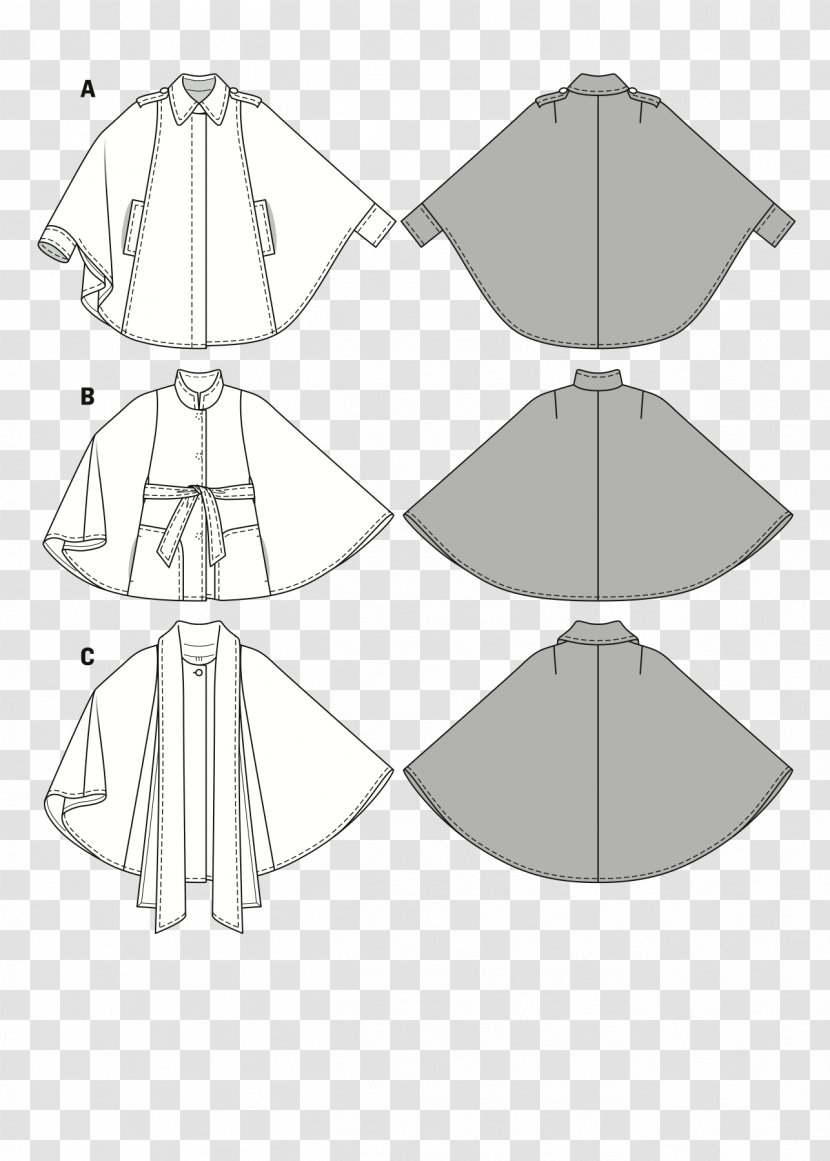 Hoodie Burda Style Cape Sewing Pattern - Pants - Needle Transparent PNG