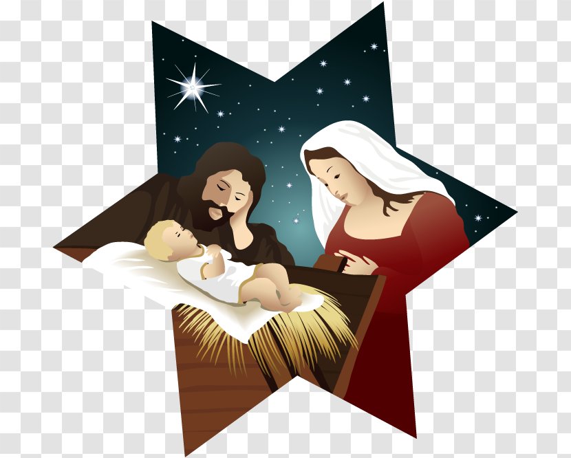 Bethlehem Christmas Holy Family Nativity Scene Of Jesus - Flower - Vector Baby Transparent PNG